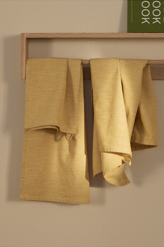 Kjøkkenhåndkle Ramona Uni 2-pakning - Gul