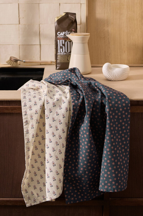 Kjøkkenhåndkle Florine 2-pakning - Flerfarget