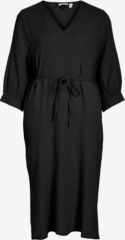 Kjole viLania 3/4 V-neck Midi Dress - Svart