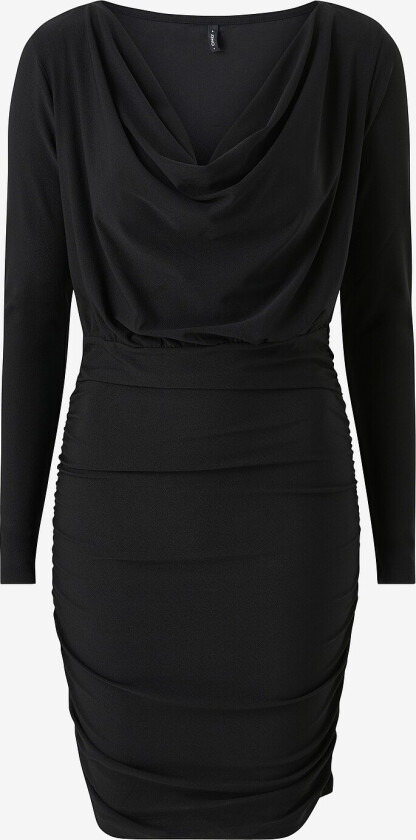 Kjole onlSansa L/S Waterfall Dress - Svart