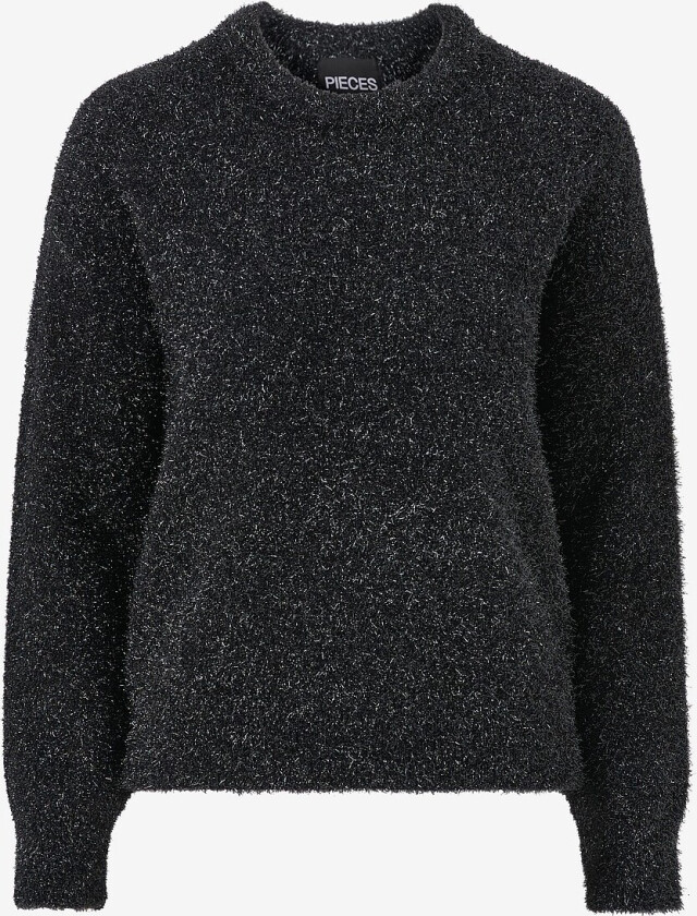 Genser pcSnow LS O-neck Knit - Svart