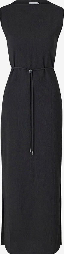 Maxikjole Crinkled Jersey Maxi Shift Dress - Svart