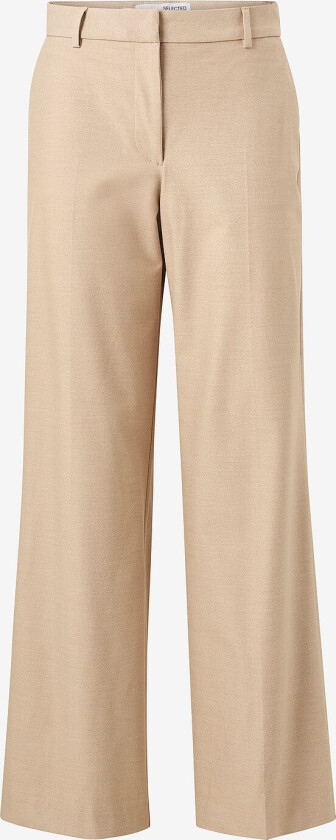 Bukser slfEliana HW Wide Pant - Beige