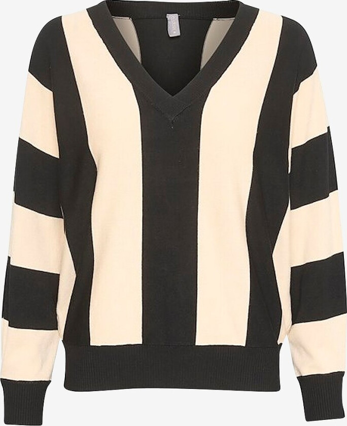 Genser cuAnnemarie Stripe V-neck Pullover - Svart