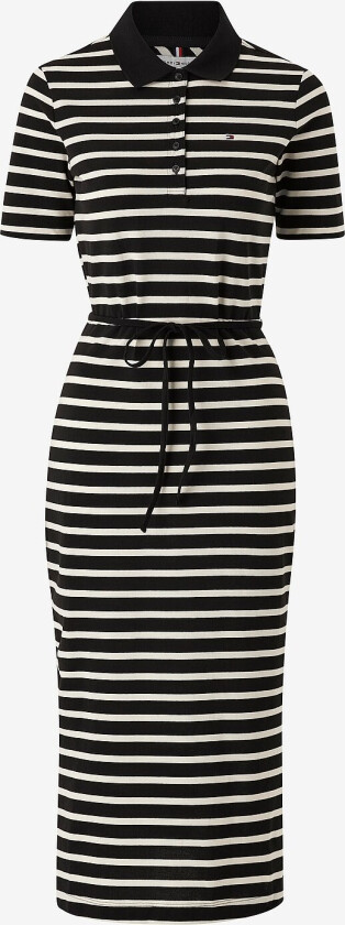 Kjole Reg Breton Midi Polo Dress SS - Svart