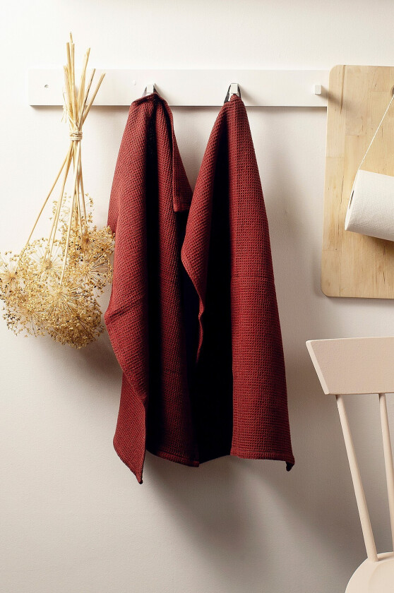 Kjøkkenhåndkle Hetty 2-pk - Rød