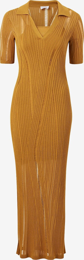 Maxikjole Texture Stitch Dress - Gull