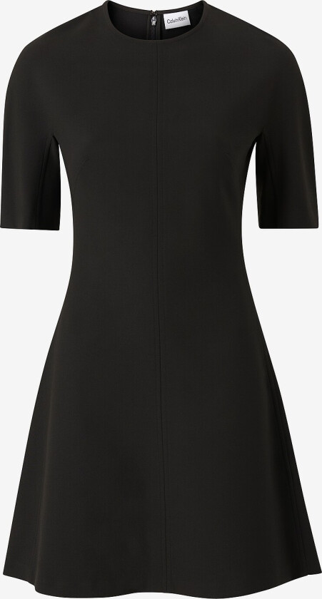 Kjole Heavy Viscose Fit & Flare Dress - Svart
