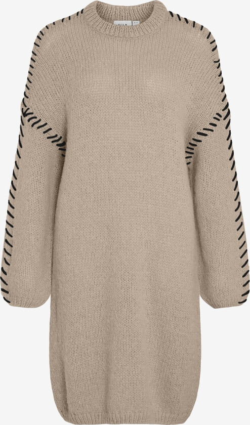 Kjole viChoca New L/S Knit Dress - Grå