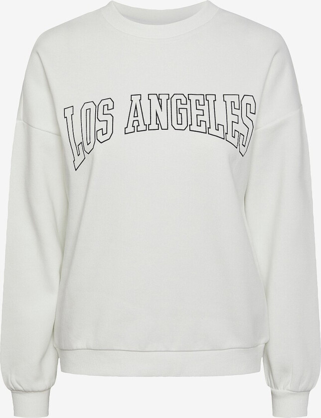 Collegegenser pcFreya LS Oversize Sweat - Hvit