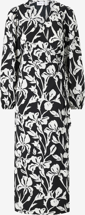 Maxikjole viGraffy Long Wrap L/S Dress - Svart
