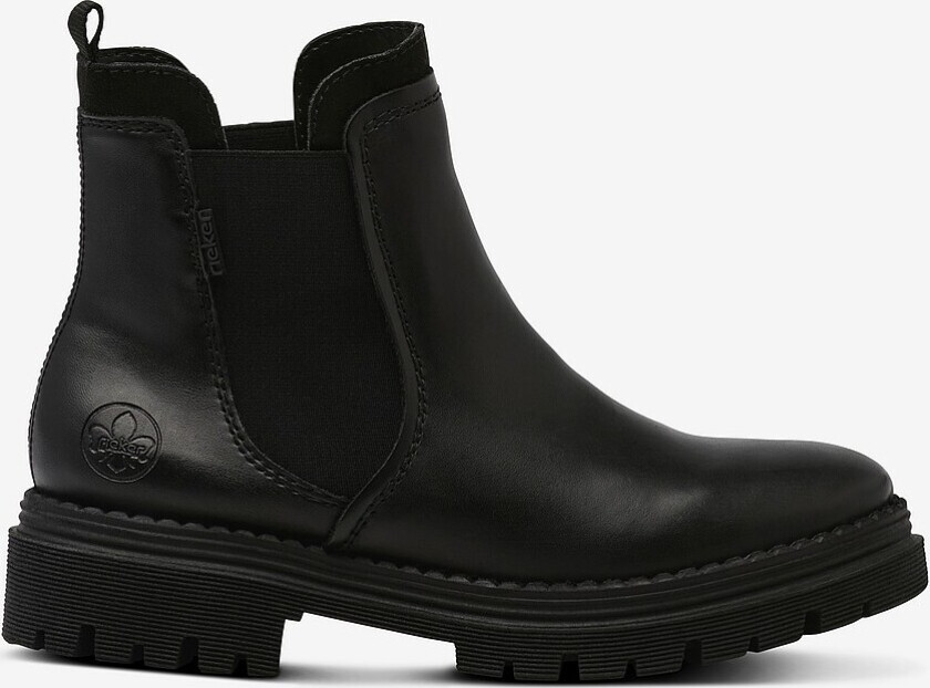 Boots i skinn - Svart