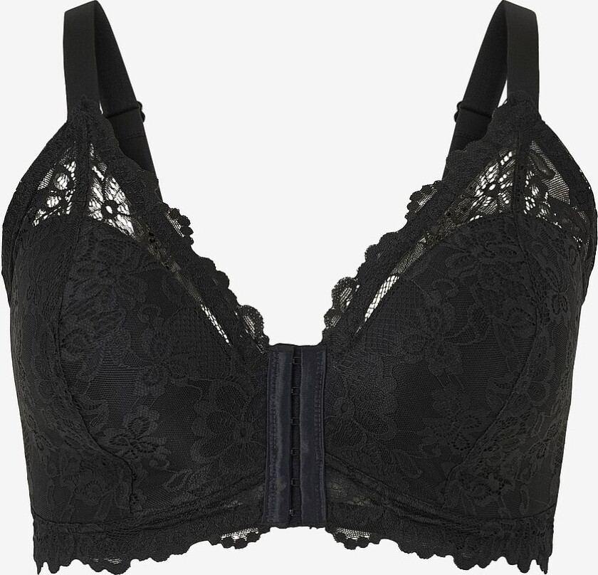 Myk BH lErva Soft Bra Front-close - Svart