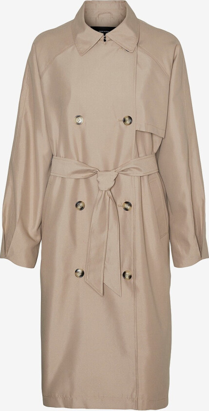Kåpe vmcDoreen Long Trenchcoat Curve - Sølv