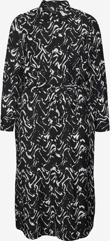 Kjole vmcCia LS 7/8 Shirt Dress Wvn Cur - Svart
