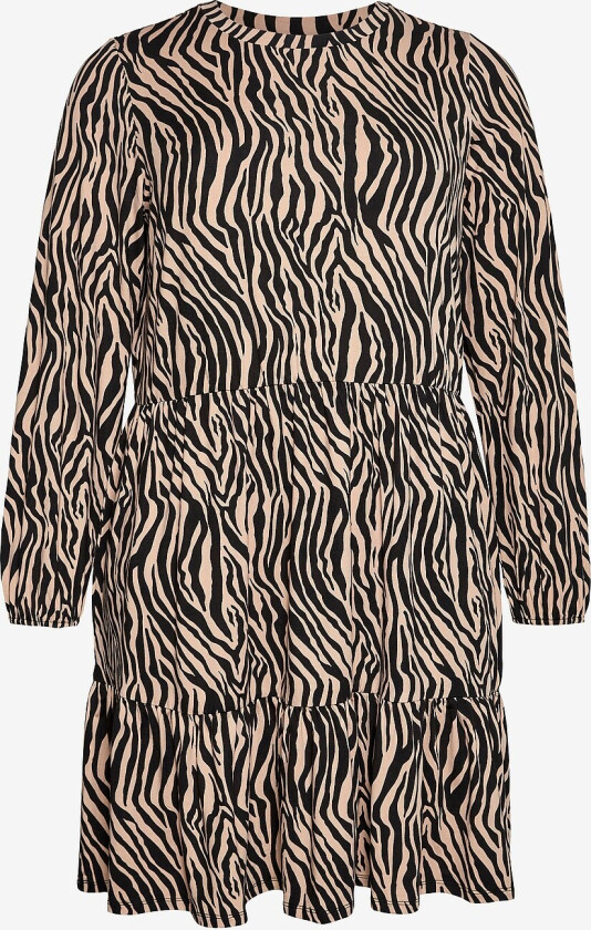 Kjole vmCina LS Short Dress Jrs Cur - Beige