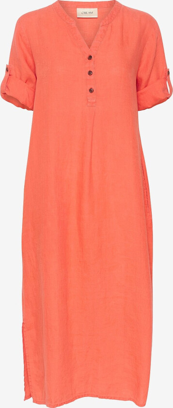 Kjole i lin crBellis Caftan Dress - Orange