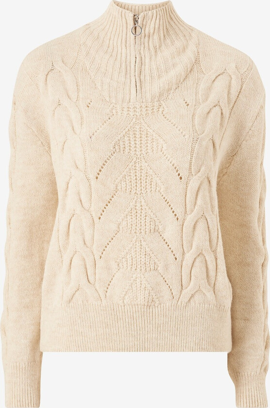 Genser onlLeise LS Zip Highneck Knt - Beige