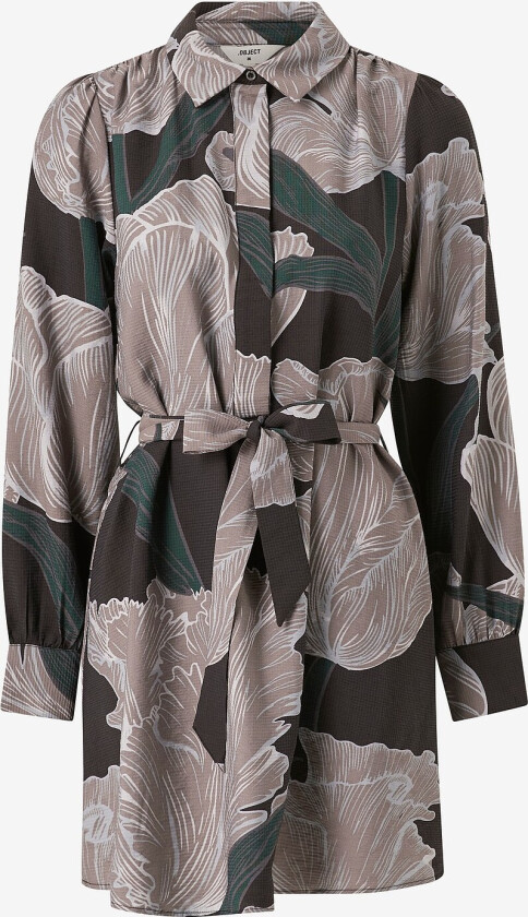 Skjortekjole objRibini L/S Shirt Dress - Svart