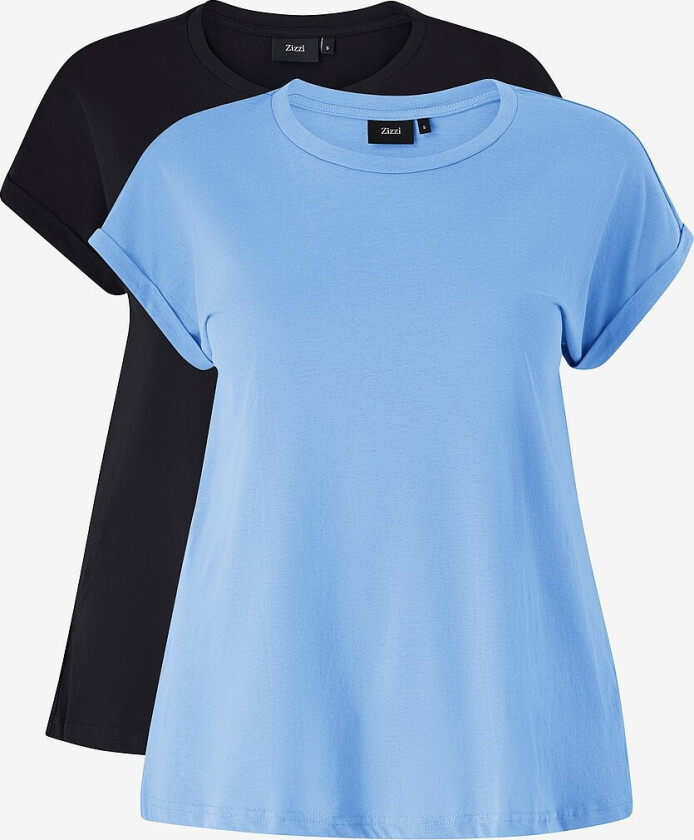 Topp mKatja S/S T-shirt 2-pakning - Blå