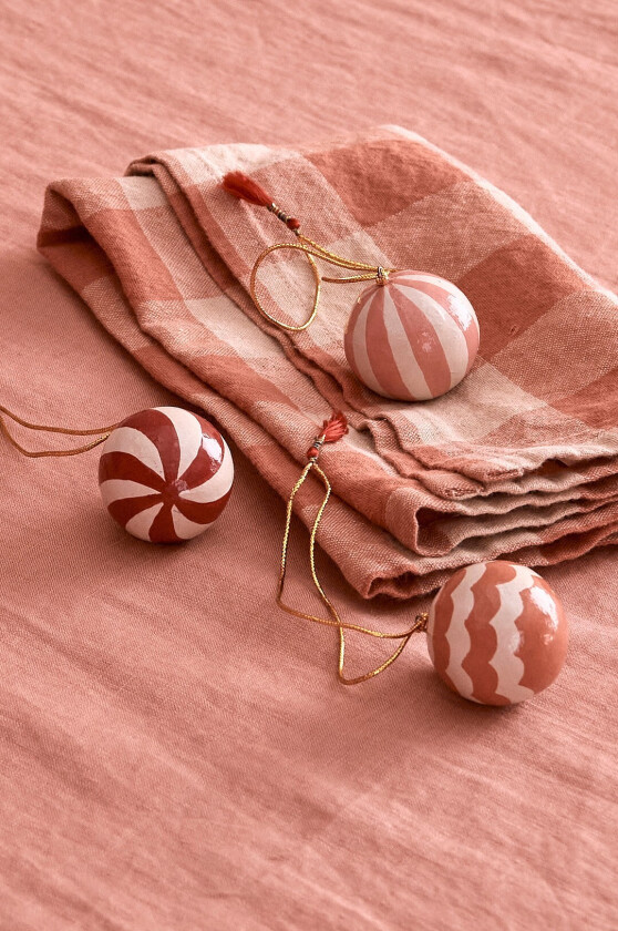 Julekuler Joy 3-pakning - Rød