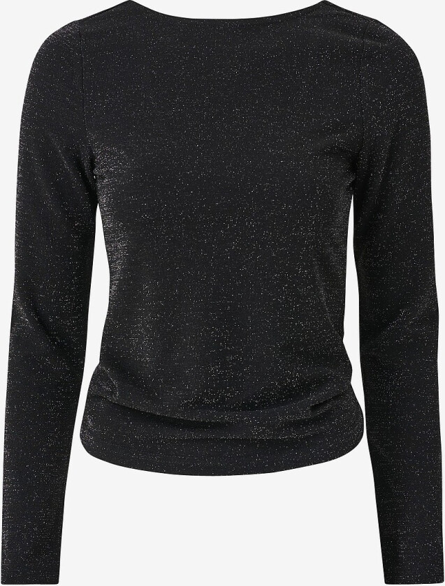 Topp slfRue LS Scoop Back Top - Svart