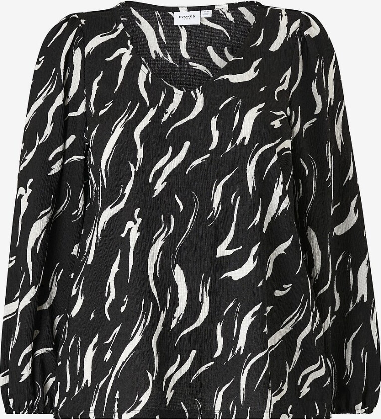 Topp viLaya L/s V-neck Top - Svart