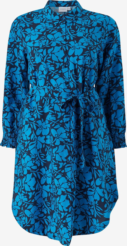 Kjole viMille Noa L/S Midi Shirt Dress/cu - Blå