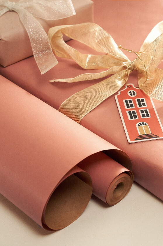 Gavepapir, 10 meter - Orange