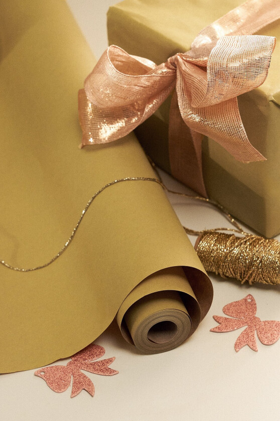 Gavepapir, 10 meter - Gul