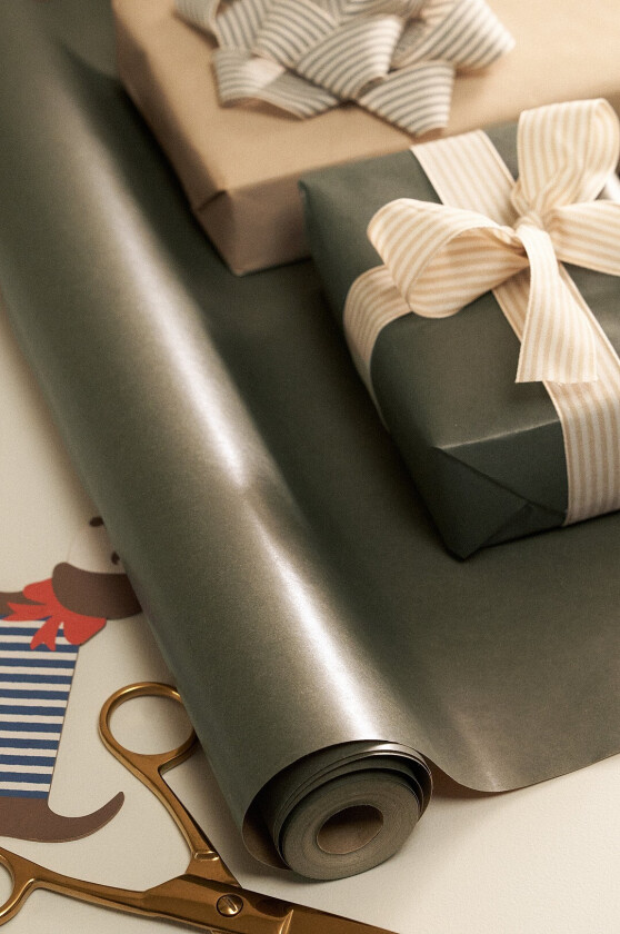 Gavepapir, 10 meter - Grønn