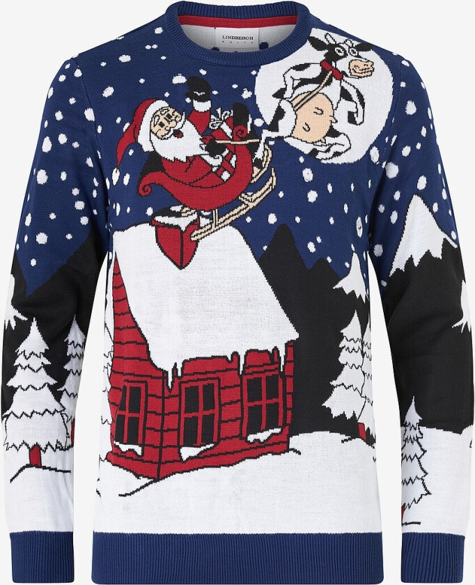 Julegenser Xmas Light Knit - Blå