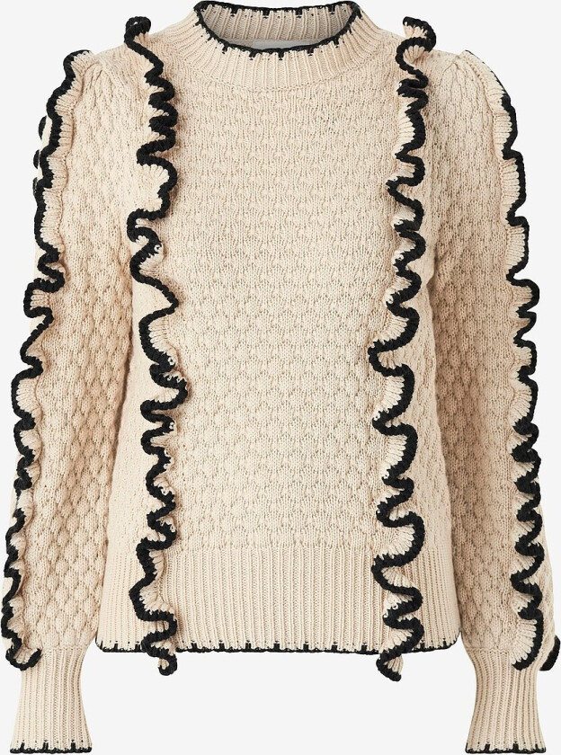 Genser objYaa L/S Knit Pullover - Beige