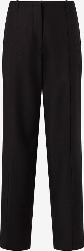 Bukser Soft Wool Tailored Straight Pant - Svart