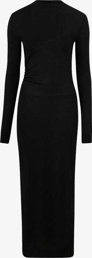 Maxikjole Gathered Waist Lyocell Dress - Svart