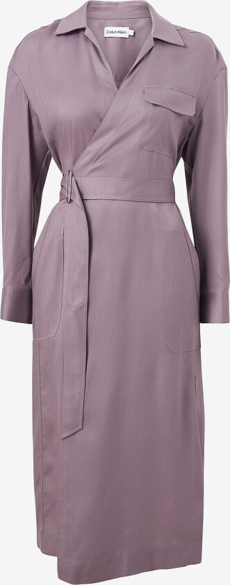 Omslagskjole Tencel Wrap Midi Dress - Lilla