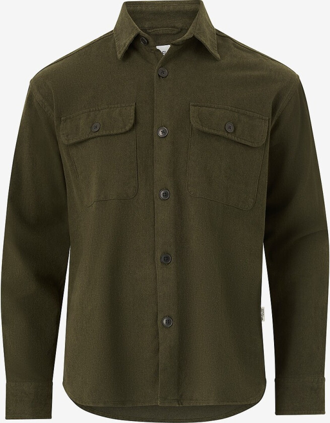 Overtreksskjorte shlLoosemason-Twill LS - Grønn