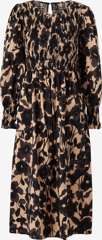 Kjole onlJada L/S Midi Smock Dress - Beige