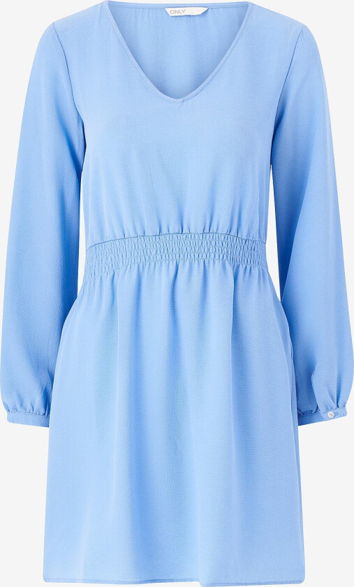 Kjole onlNova Lux L/S Ellis Dress Solid - Blå