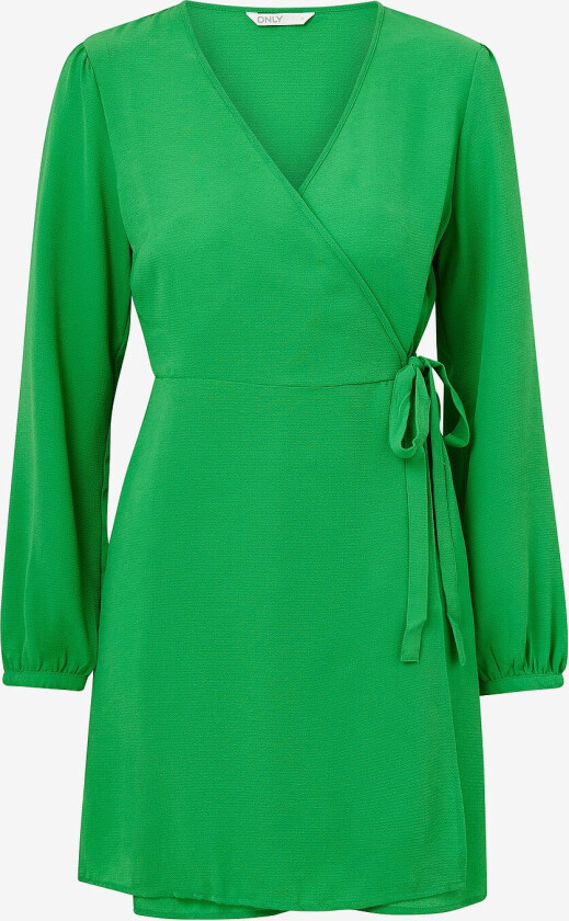 Omslagskjole onlNova Lux L/S Tia Wrap Dress Solid - Grønn