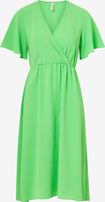 Kjole onlMette SS Wrap Dress Wvn - Grønn