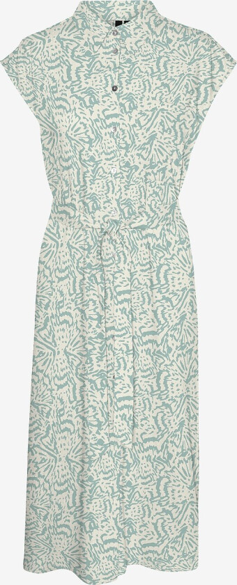 Kjole vmMymilo SL Calf Shirt Dress Wvn GA - Grønn