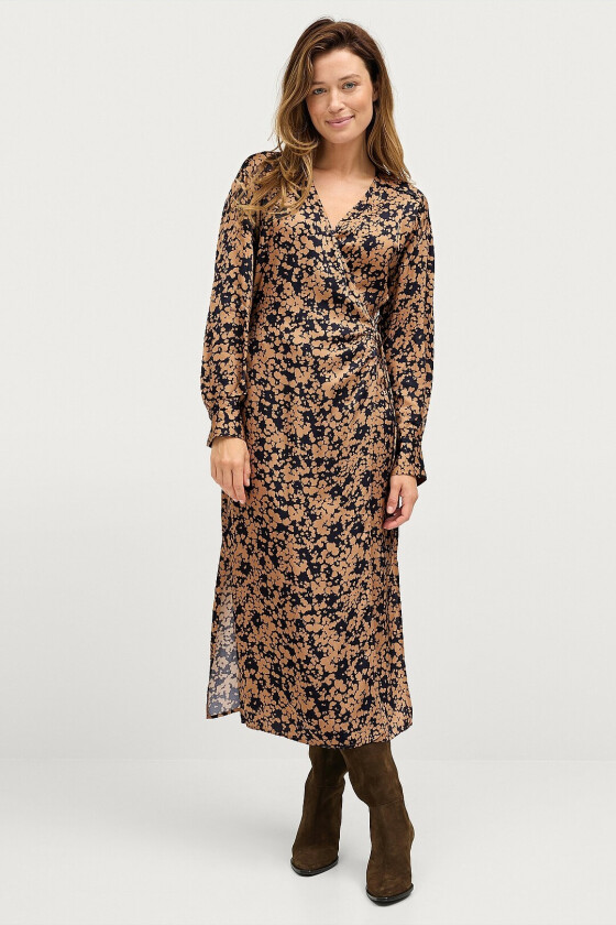 Omslagskjole Vincent Wrap Dress - Brun