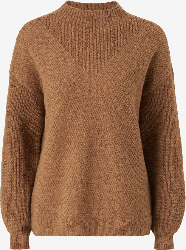 Genser onlAlisa Life L/S Struc High Neck C - Natur