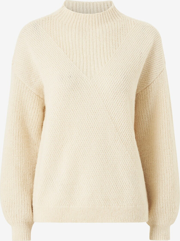 Genser onlAlisa Life L/S Struc High Neck C - Beige