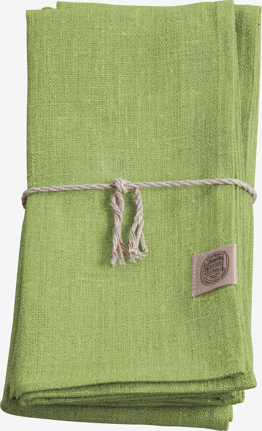 Serviett Classic 4-pk i manglet lin - Grønn