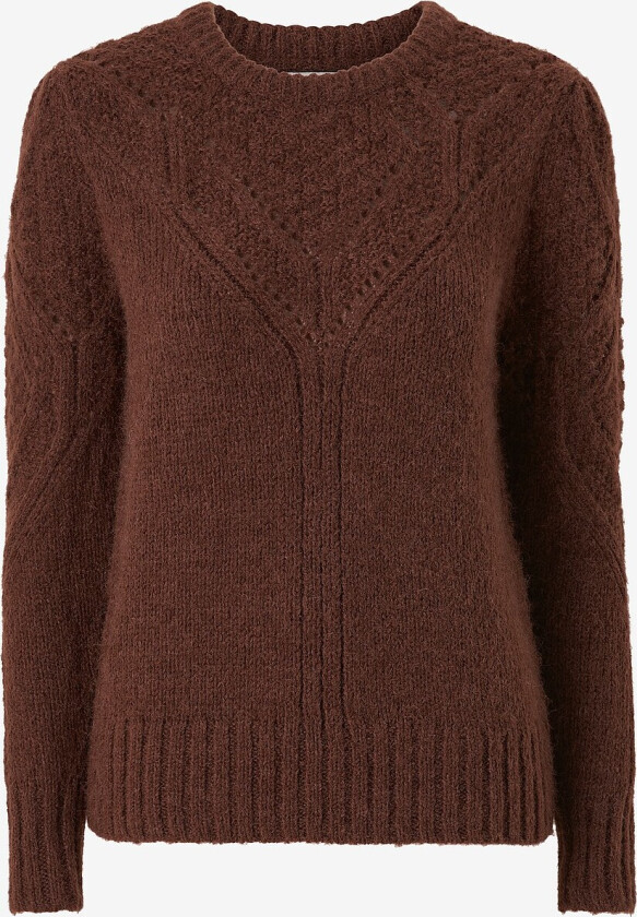 Genser onlAlicia Life LS Detail Oneck CC - Brun