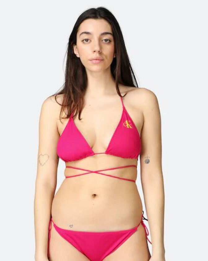 Calvin Bikini Top - Logo Tape Rosa Female S
