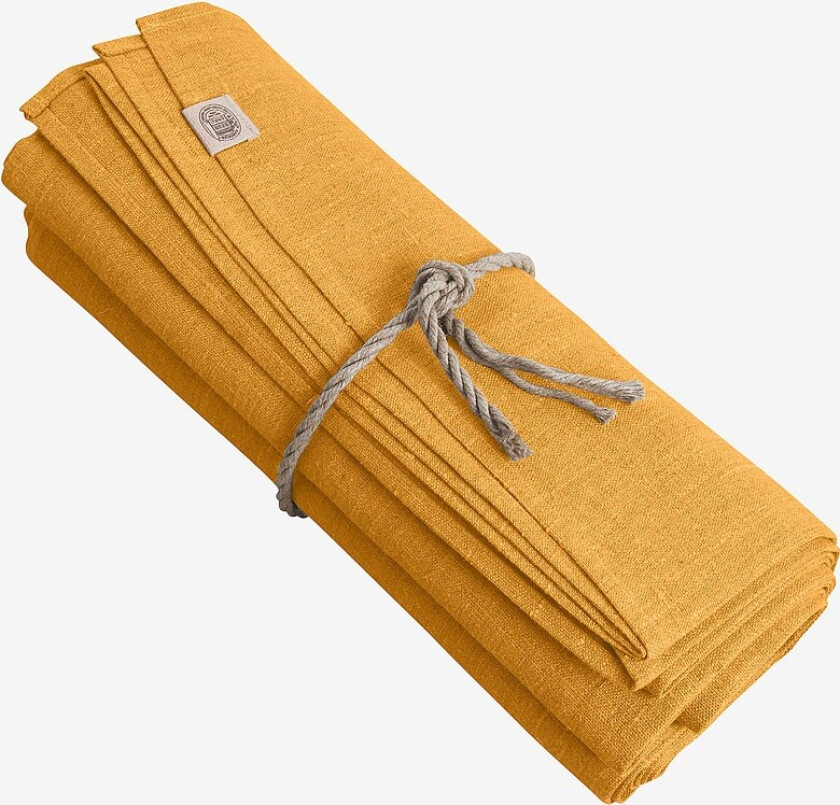 Duk Classic Rund i manglet lin - Orange