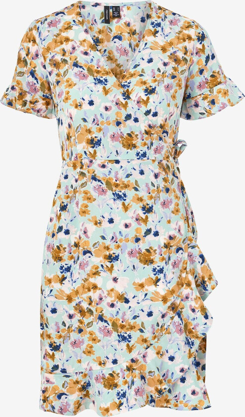 Omslagskjole vmHenna 2/4 Wrap Frill Dress - Blå